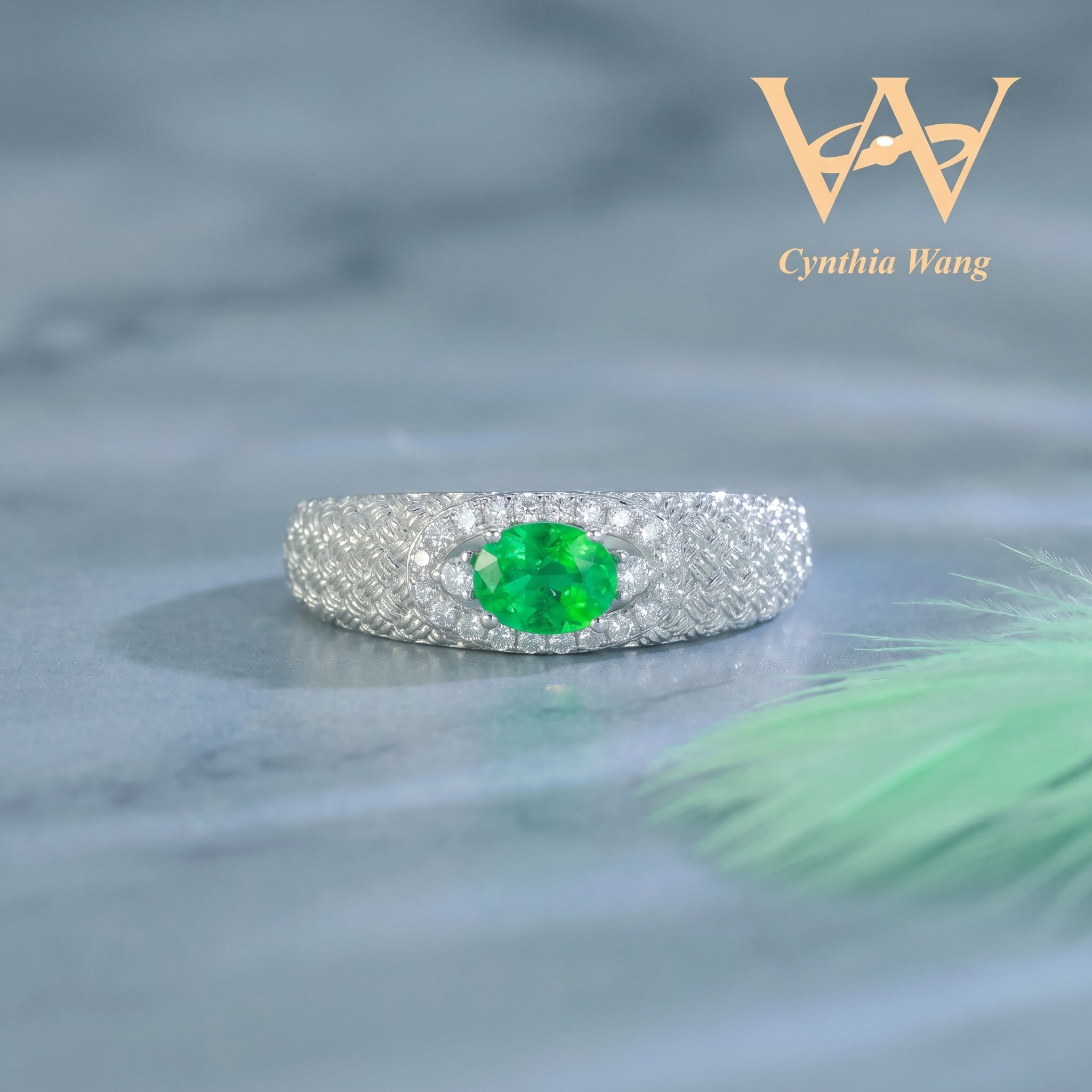 Emerald Sliver Ring