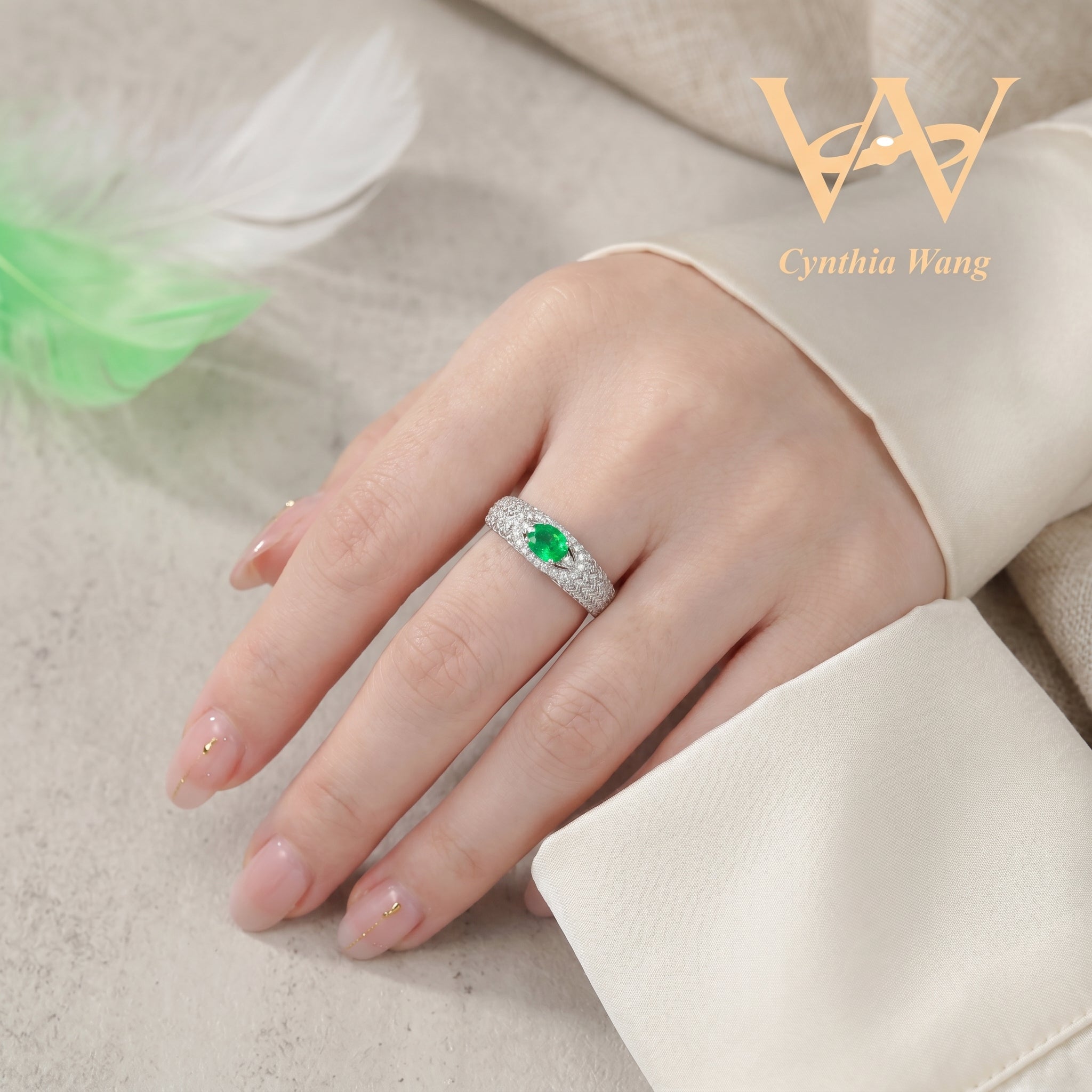 Emerald Sliver Ring